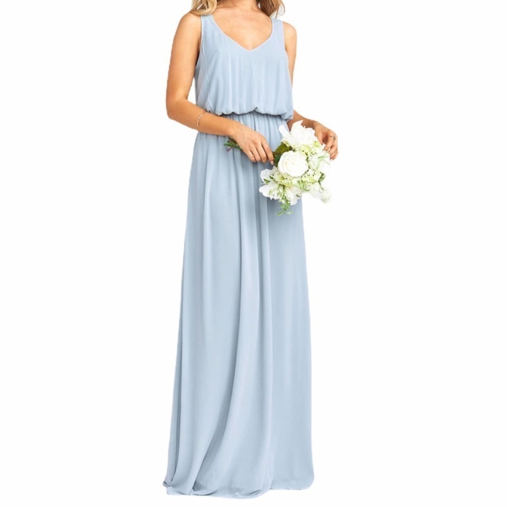 SMYM Kendall maxi dress in Silver Luxe bridesmaid length - Picture 7 of 8